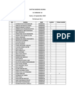 Absensi Kelas S1 Farmasi 1a