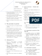 Instruction Sheet For Advanced C++: Spoken Tutorial Team IIT Bombay