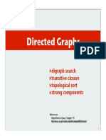 Directed Graphs: Digraph Search Transitive Closure Topological Sort Strong Components