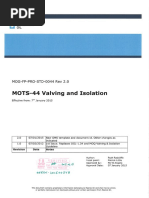 MOTS 44 - Rev. 2.0 - MOG FP PRO STD 0044 Valving and Isolation