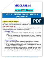 IT Code 402 Notes: CBSE Class 10