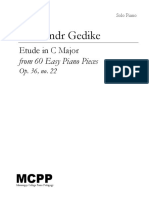 Aleksandr Gedike Etude in C Mayor