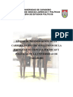 Líneas de Investigación de La Carrera de Estudios Políticos de La FCJP Uc