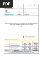 Method Statement For Erection of Transformer Shed Structure & Pipe Spools Installation and Support Erection in Phase 1 Location FOR