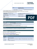 Service Delivery Form: Form Date (Day/month/year) : 15/12/2020 Order Type: Modify