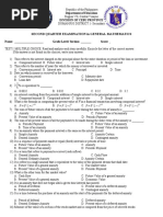 2nd Quarter Exam - Gen - Math