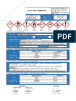 Cossh Risk Assessment: Carried Out By: Department: Date: Substance Name: CRA Number