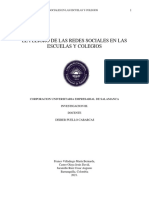 El Peligro de Las Redes Sociales en Las Escuelas y Colegios 2 Parcial Investigacion III