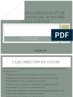 Cours D'organisation Et de Planification Des Activites Dans