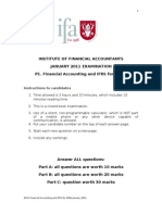 Institute of Financial Accountants January 2011 Examination P1. Financial Accounting and Ifrs For Smes