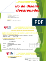 Diseño de Desarenador