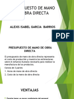 Exposicion de Presupuesto de Mano de Obra Directa