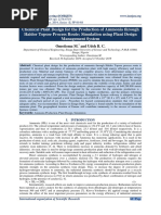 Chemical Plant Design For The Production of Ammonia Through Haldor Topsoe Process Route: Simulation Using Plant Design Management System