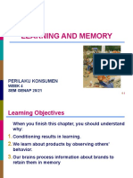 Learning and Memory: Perilaku Konsumen