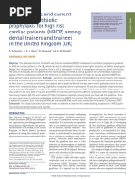 NICE Guideline and Current Practice of Antibiotic Prophylaxis For High Risk Cardiac Pat