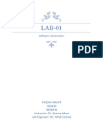 Software Construction: Faizan Riasat 263626 Bese9-B Instructor: Dr. Seema Jahan Lab Engineer: Mr. Aftab Farooq