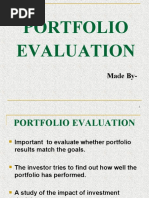 Portfolio Evaluation: Made by