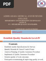 Establish Quality Standard