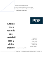 Alteraciones Reumaticas Metabolica y Dolor Cronico