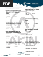 Türkiye Geneli Yds Deneme I / Nisan 2021: Merkezi Ve Yayıncılık Hizmetleri