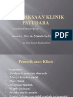 PEMERIKSAAN KLINIK PAYUDARA DR Hary Romeo Imanharibsar