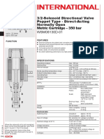 3/2-Solenoid Directional Valve Poppet Type - Direct-Acting Normally Open Metric Cartridge - 350 Bar