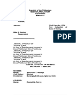 Judicial Affidavit of The Witness