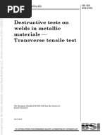 Destructive Tests On Welds in Metallic Materials - Transverse Tensile Test