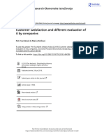 Customer Satisfaction and Different Evaluation of It by Companies