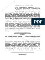 DECLARACIÓN JURADA DE SOLTERIA AMMIE KATHERINE RAMOS BARTOLOMEY Terminada