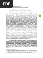 LA LECTIO DIVINA Su Realización A Través de Los Tiempos