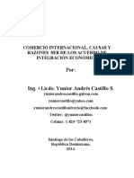 Comercio Internacional, Causas y Razones Ser de Los Acuerdo de Integración Económica