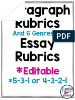 Writing Rubrics