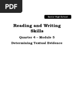 Reading and Writing Skills Module 5 Quarter 4