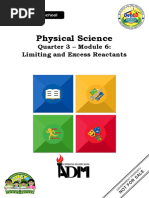 PhysicalScience11 - Module6 - Limiting and Excess Reactants