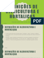 Olericultura 1 - Definições de Olericultura e Hortaliças