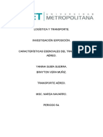 Características Esenciales Del Transporte Aéreo