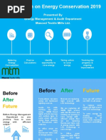 Presentation On Energy Conservation 2019: Presented by Energy Management & Audit Department Masood Textile Mills LTD