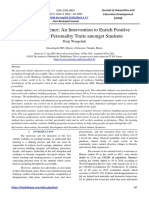 Building Resilience: An Intervention To Enrich Positive Outcome in Personality Traits Amongst Students