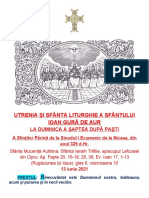 Duminica A 7-A După Paşti, A SF - Părinţi de La Sinodul I Ecumenic, 13.06.2021