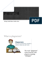 Plagiarism Power Point