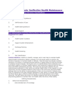 Nursing Diagnosis: Ineffective Health Maintenance: NOC Outcomes (Nursing Outcomes Classification)