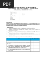 FICHA DE AUTOEVALUACION DE DIRECTORES DE INSTITUCIONES EDUCATIVAS 2020 Covid 19