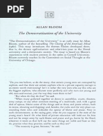 Allan Bloom ''The Democratization of The University''