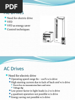 AC Drives: Need For Electric Drive VFD VFD As Energy Saver Control Techniques