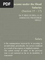 Income Under The Head Salaries: (Section 15 - 17)