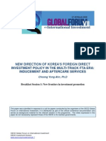 New Direction of Korea'S Foreign Direct Investment Policy in The Multi-Track Fta Era: Inducement and Aftercare Services