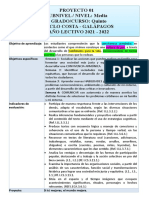 Proyecto 01 Subnivel / Nivel: Media GRADO/CURSO: Quinto Ciclo Costa - Galápagos AÑO LECTIVO 2021 - 2022