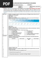 21st CENTURY LIT ANSWER SHEET Q3 Week 1-2