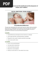 Cognitive, Physical and Social-Emotional Development of Infants and Toddlers